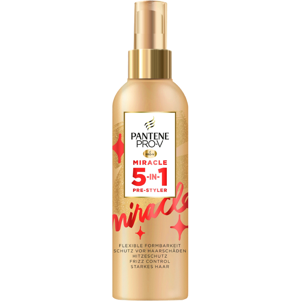 Bild: PANTENE PRO-V Miracle 5-In-1 Pre-Styling Haarspray Mit Hitzeschutz 