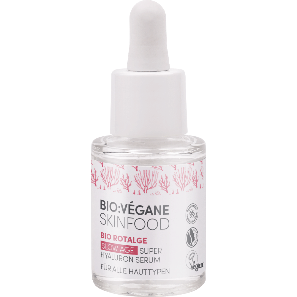 Bild: Bio Vegane Skinfood Super Hyaluron Serum Rotalge Slow Age 