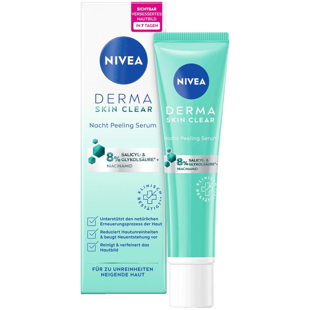 Bild: NIVEA Derma Skin Clear Nacht Peeling Serum 