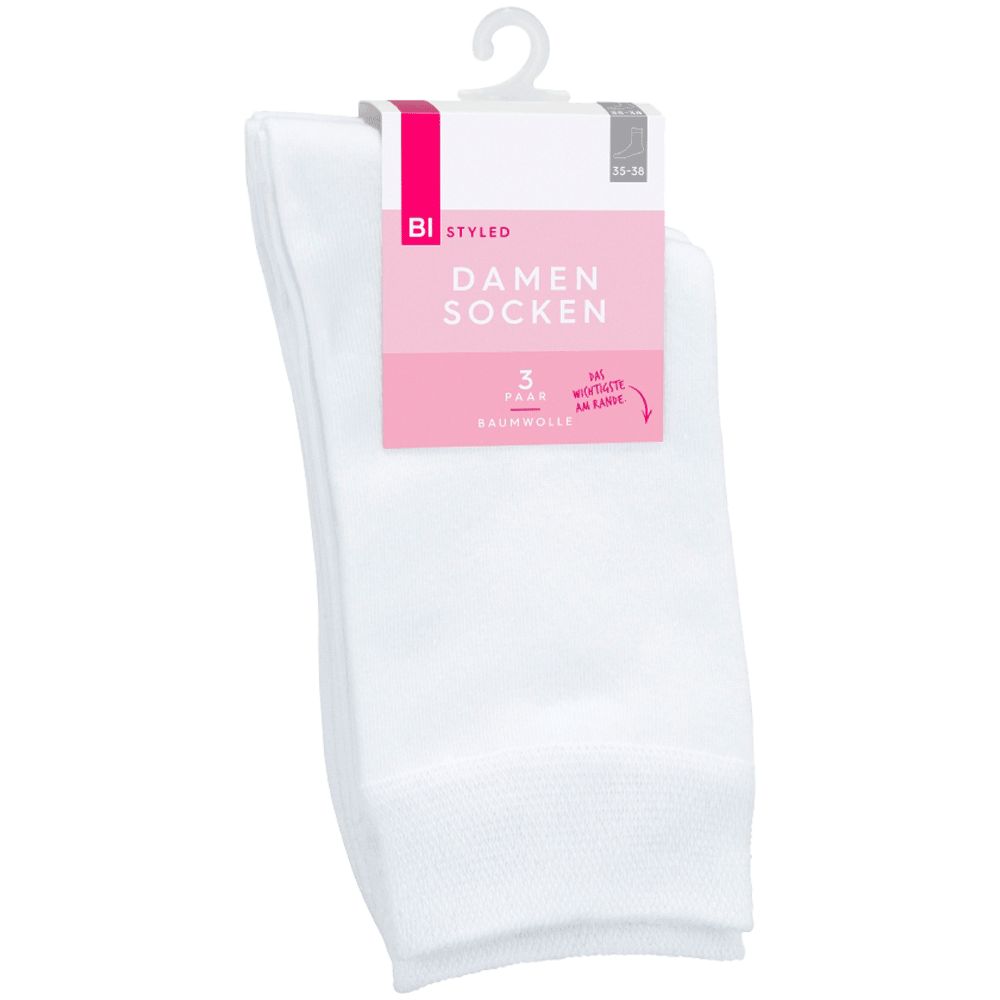 Bild: BI STYLED Damen Socken Baumwolle weiß