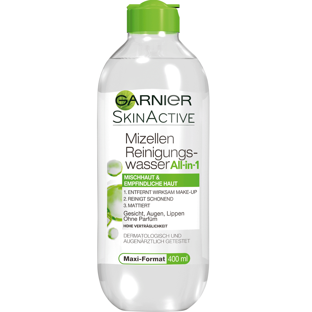 Bild: GARNIER Mizellen Reinigungswasser Mischhaut & empfindliche Haut 