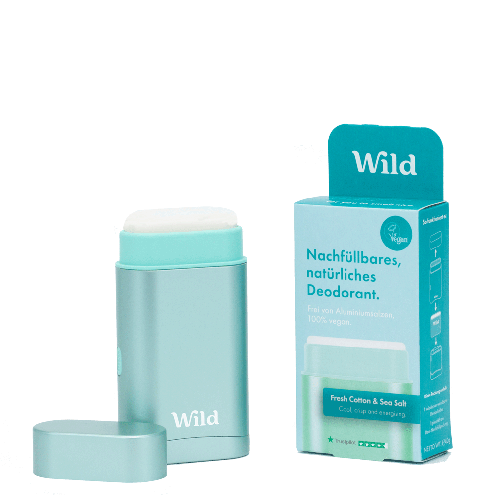 Bild: WILD Deostick Starter Kit Fresh Cotton & Sea Salt 