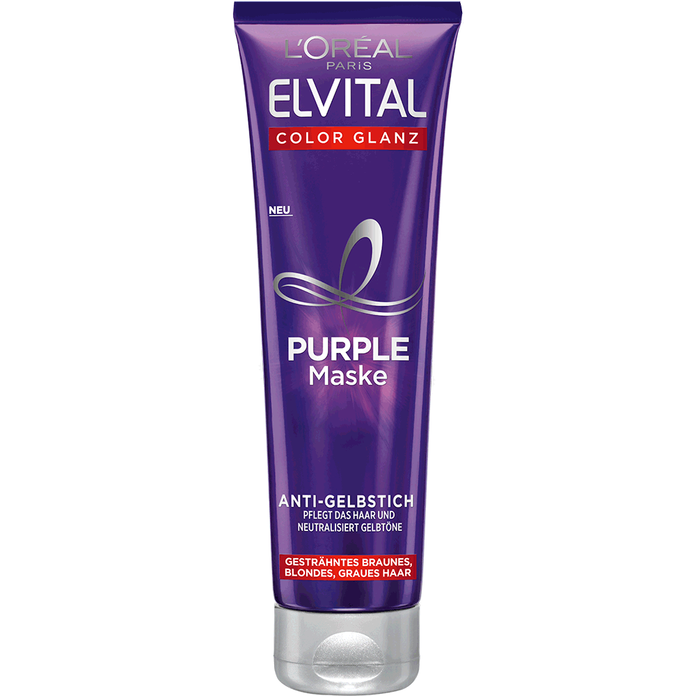 Bild: L'ORÉAL PARIS ELVITAL Color Glanz Purple Maske Anti-Gelbstich 