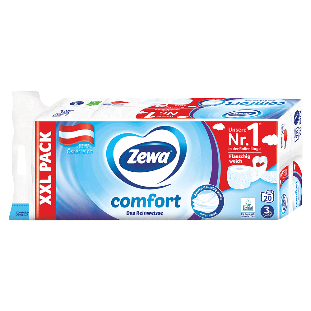 Bild: Zewa Comfort Das Reinweisse Toilettenpapier 