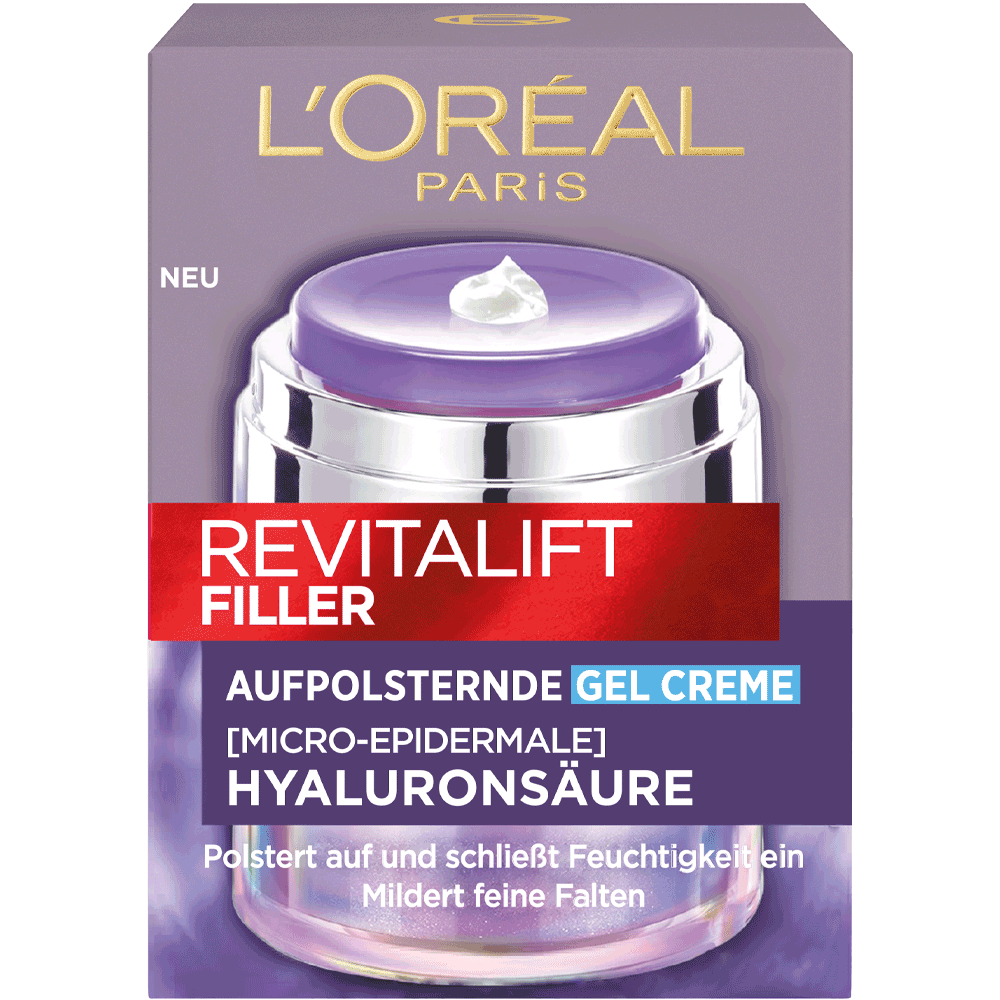 Bild: L'ORÉAL PARIS Revitalift Filler Gesichtsgel Hyaluronsäure 