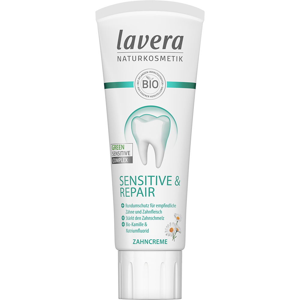 Bild: lavera Zahnpasta Sensitive & Repair 