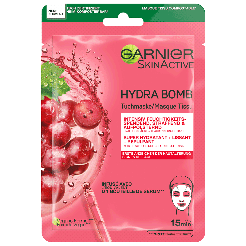 Bild: GARNIER Hydra Bomb Tuchmaske Anti Age 