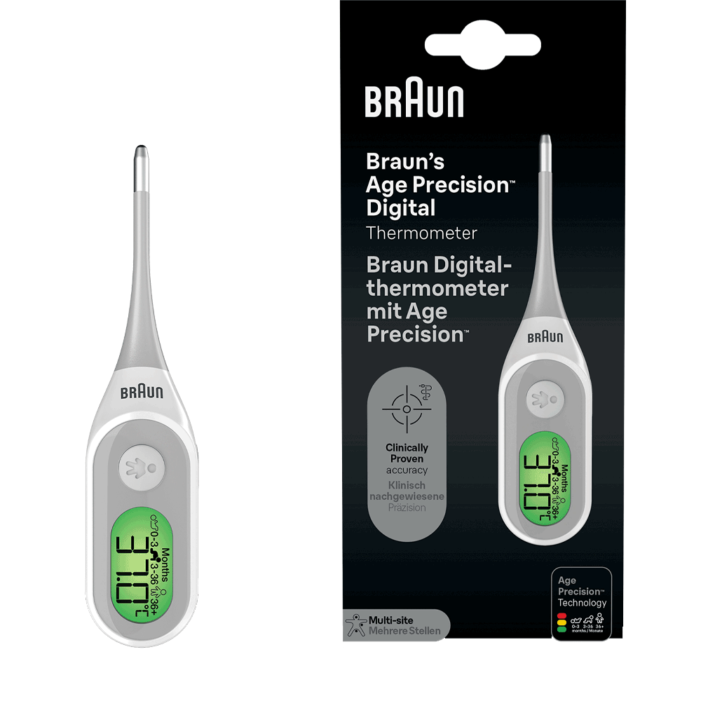 Bild: Braun Digitalthermometer mit Age Precision® PRT2000 