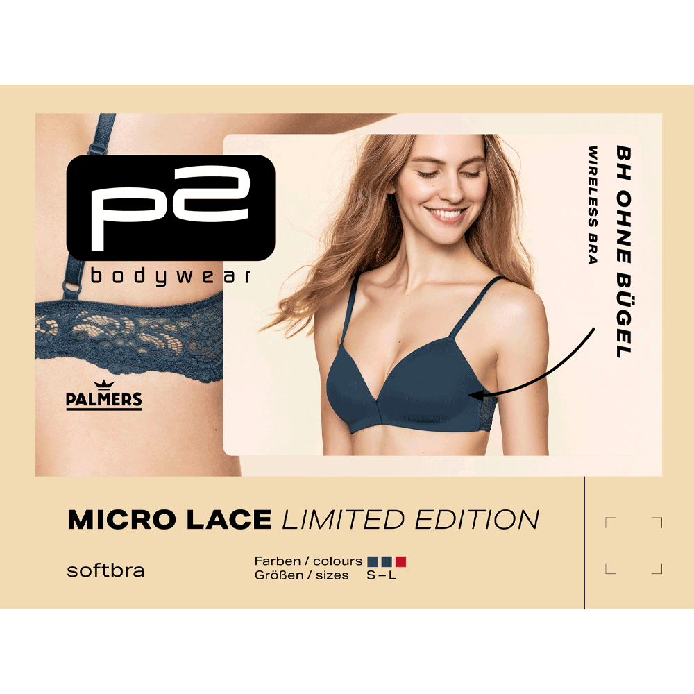 Bild: p2 Micro Lace Softbra Dunkelblau