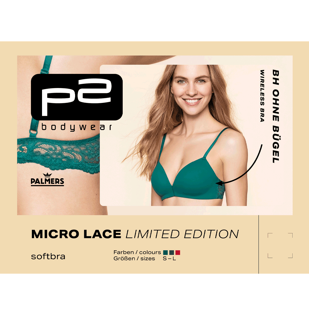 Bild: p2 Micro Lace Softbra Dunkelgrün