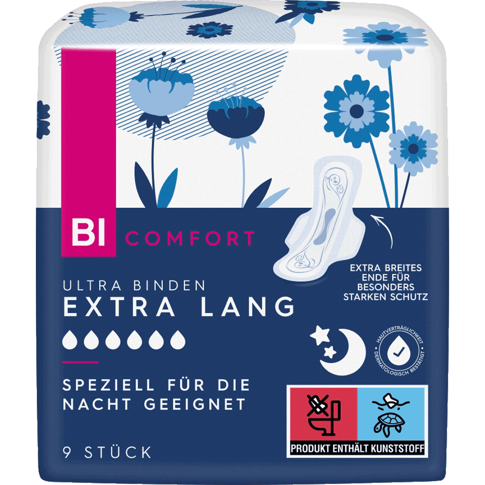 Bild: BI COMFORT Ultra Binden Extra Lang mit Flügeln 