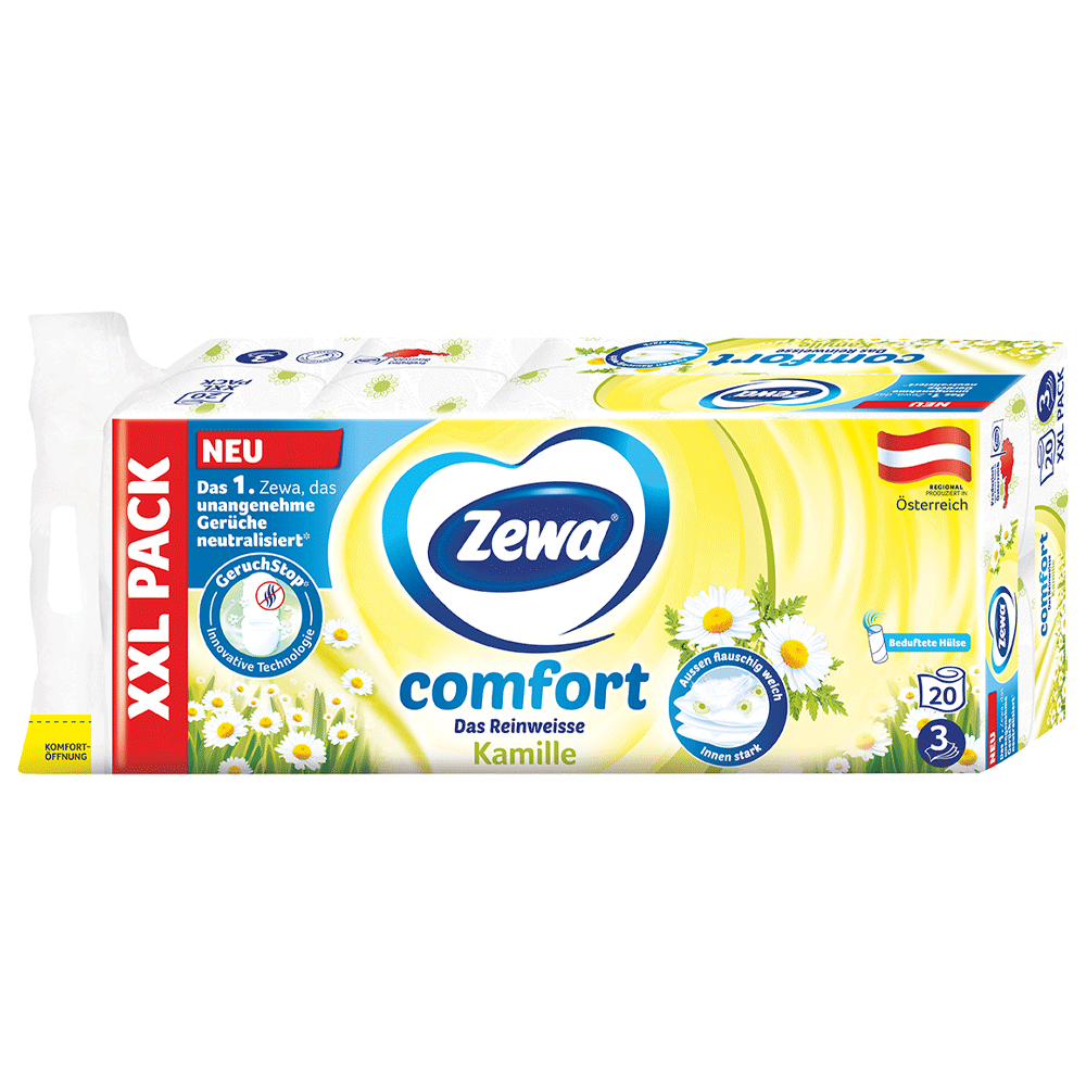 Bild: Zewa Comfort Das Reinweisse Kamille Toilettenpapier 