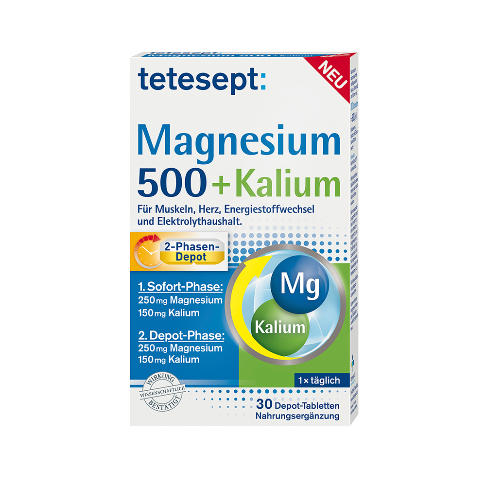 Bild: tetesept: Magnesium 500 + Kalium 