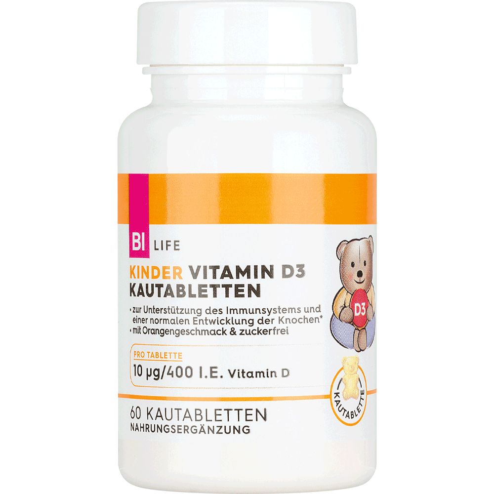 Bild: BI LIFE Kinder Vitamin D3 Kautabletten 