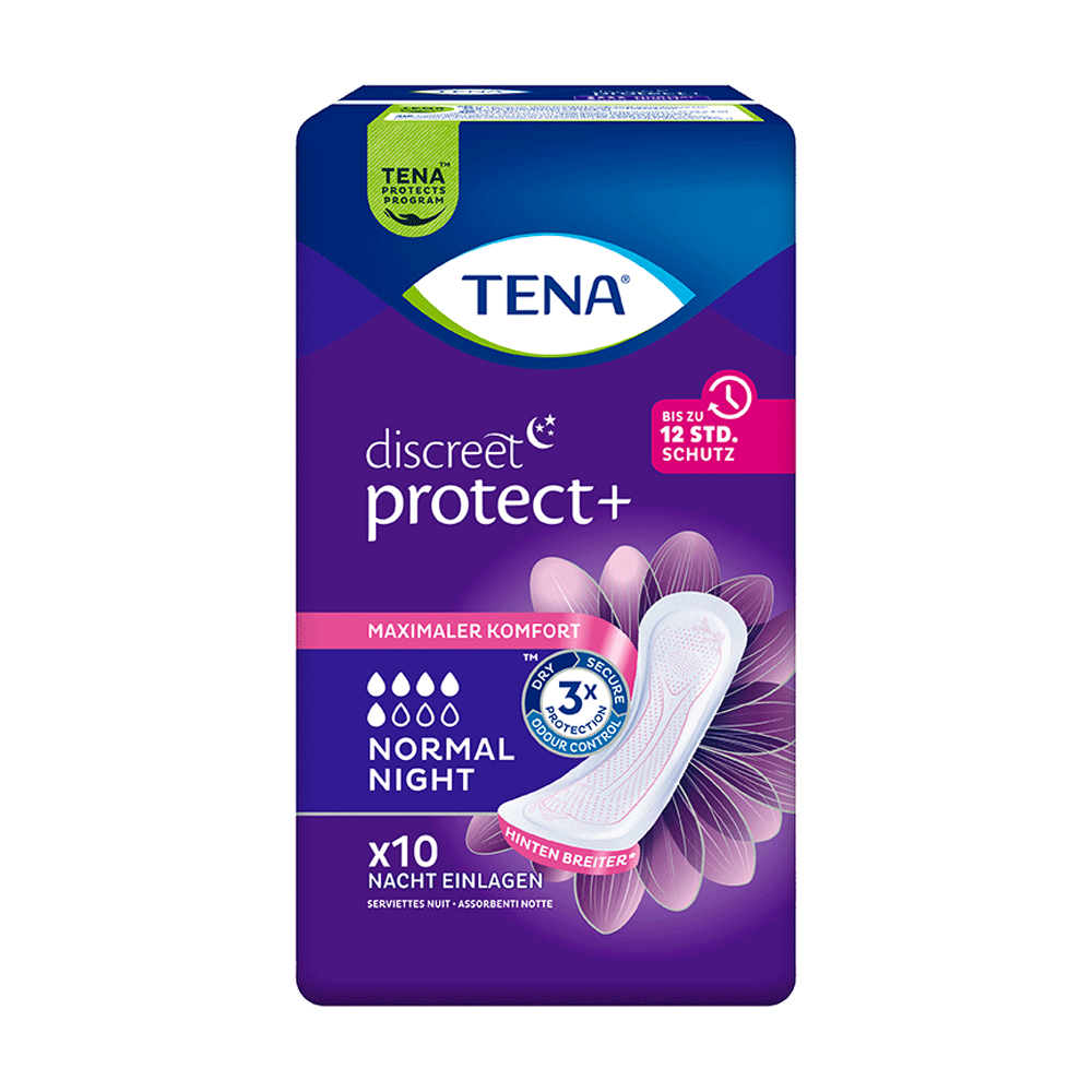 Bild: TENA Discreet Protect+ Normal Night Nacht Einlagen 