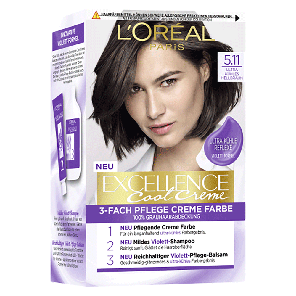 Bild: L'ORÉAL PARIS Excellence Cool Creme Coloration kühles hellbraun