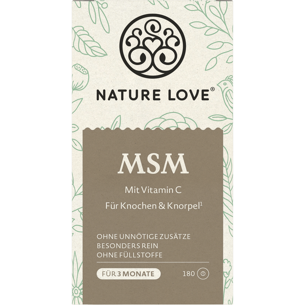 Bild: NATURE LOVE MSM mit Vitamin C 