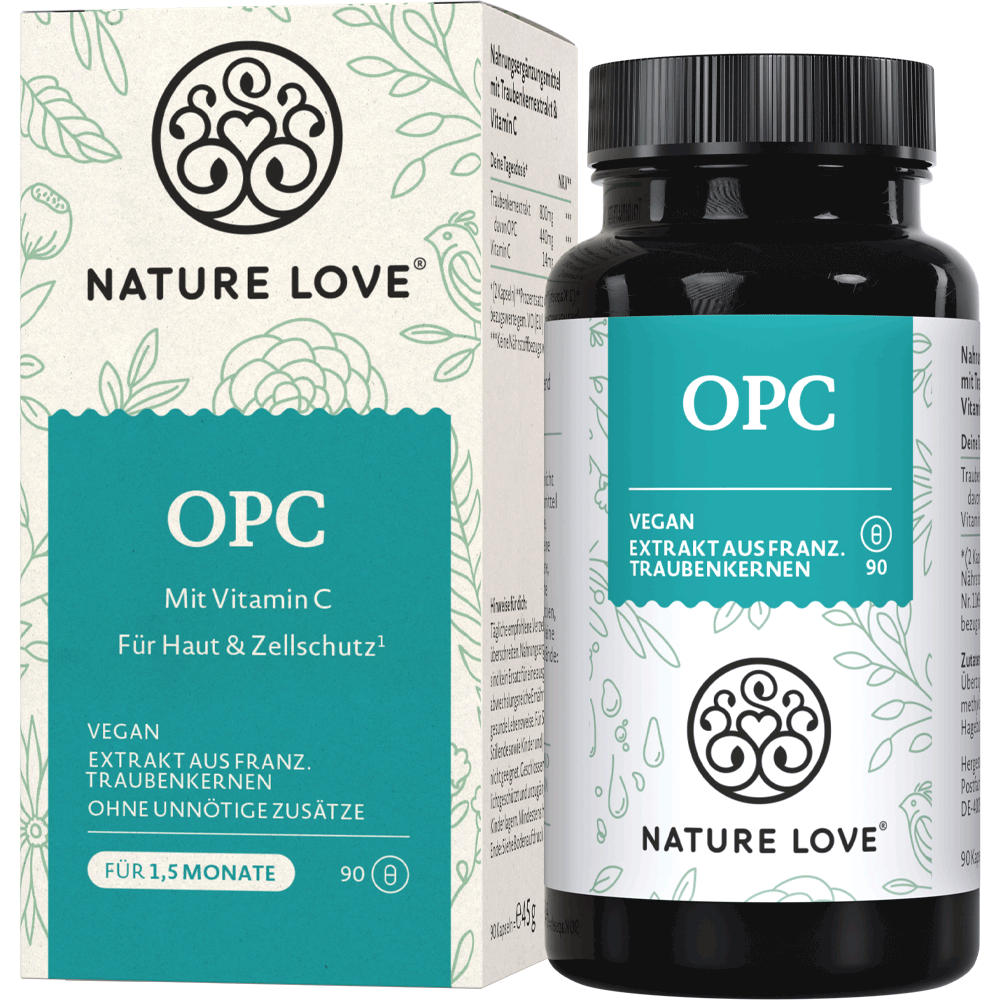 Bild: NATURE LOVE OPC mit Vitamin C 