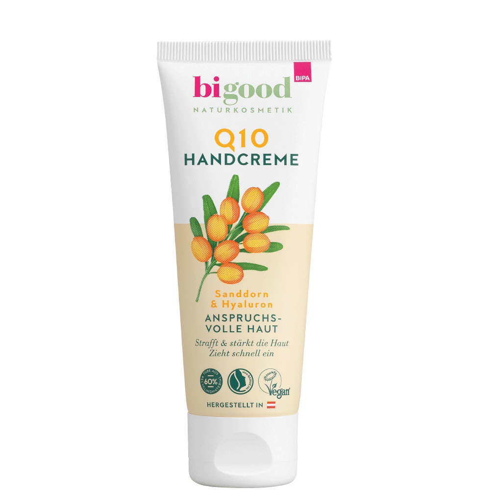 Bild: bi good Q10 Handcreme Sanddorn & Hyaluron 