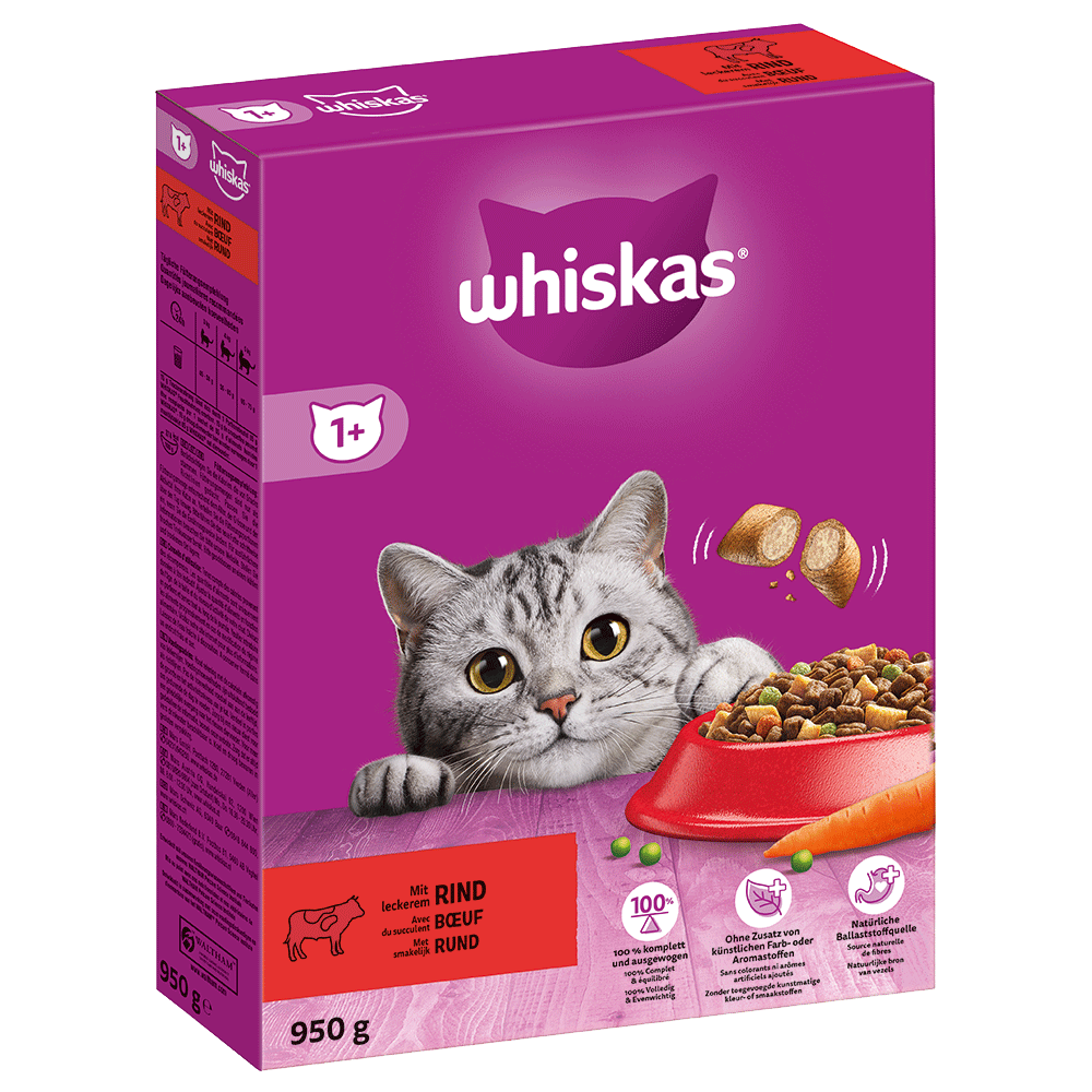 Bild: Whiskas Trockenfutter mit Rind 