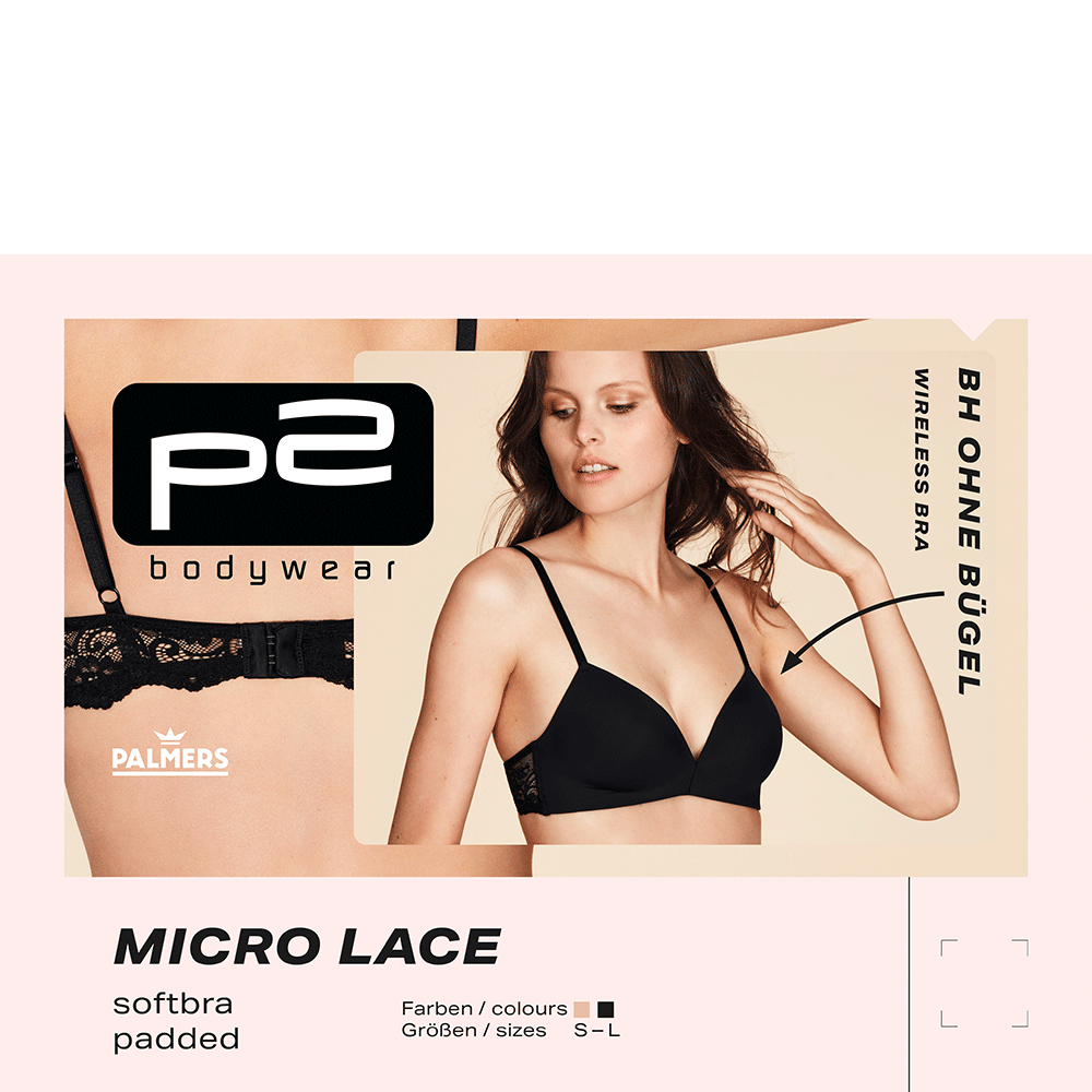 Bild: p2 Micro Lace Softbra padded schwarz