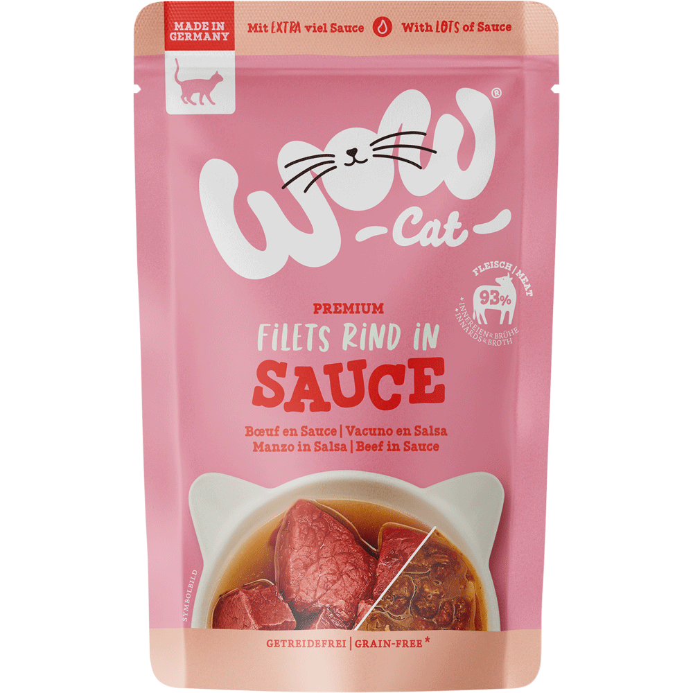 Bild: WOW Cat Filets Rind in Sauce 