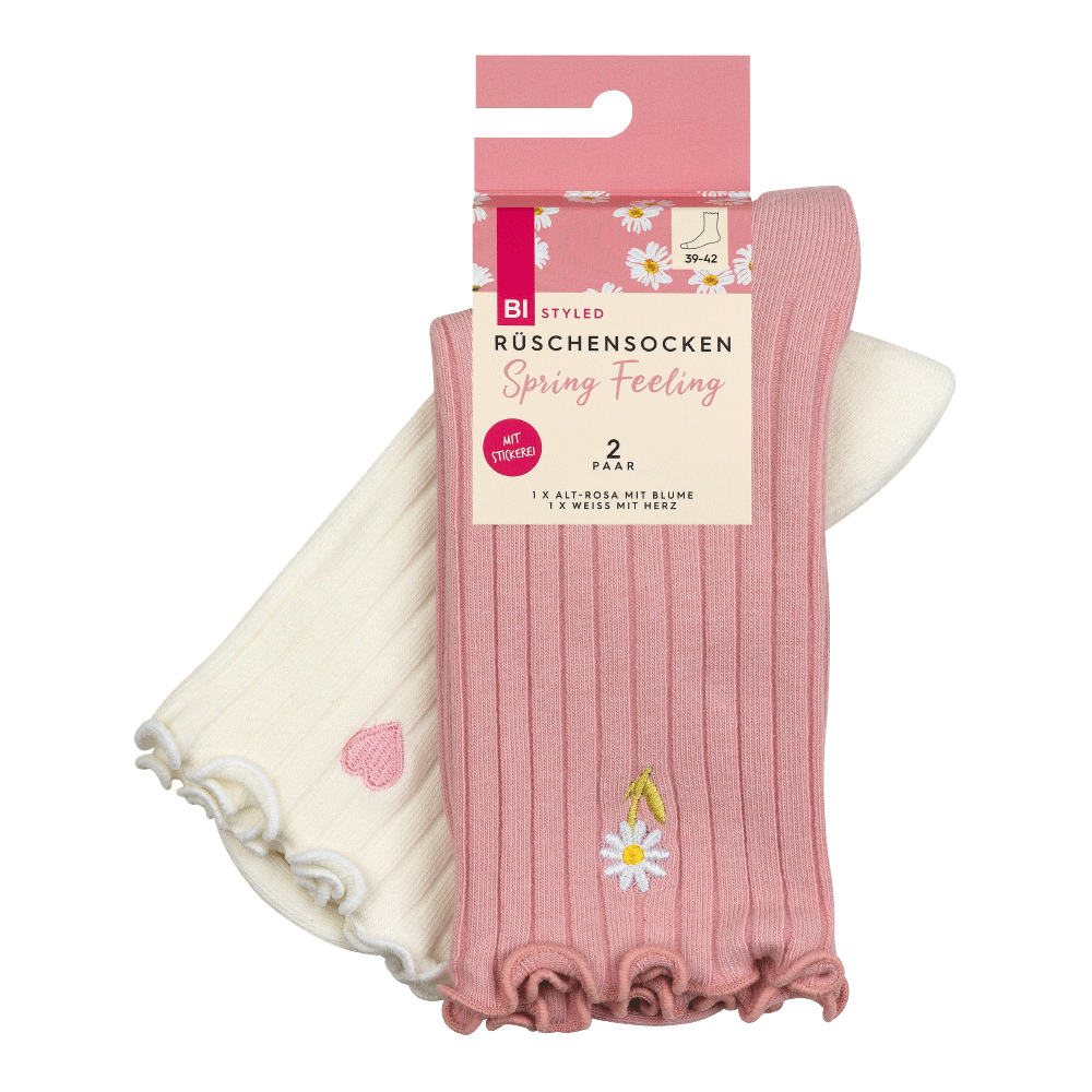 Bild: BI STYLED Socken Rosa & Weiß