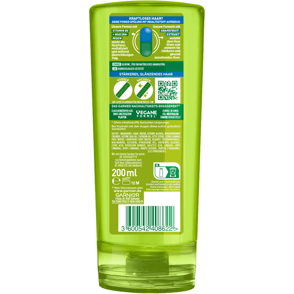 Bild: GARNIER FRUCTIS Kraft & Glanz Spülung 