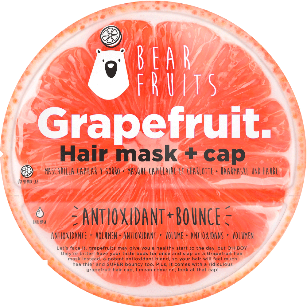 Bild: Bear Fruits Grapefruit Haarmaske mit Haube 