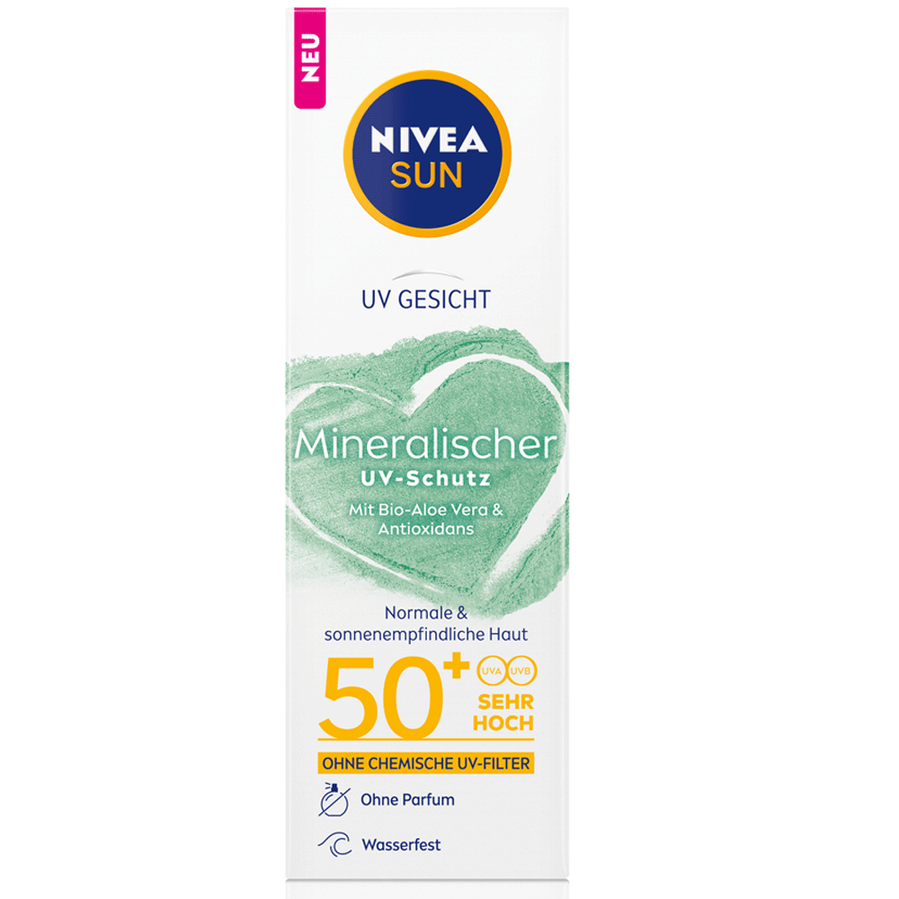 Bild: NIVEA Sun Face Creme Mineral LSF 50+ 