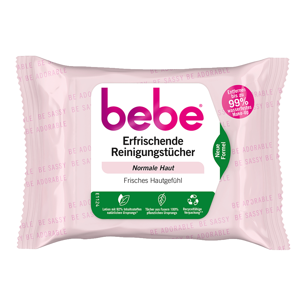 Bild: bebe Young Care 5 in 1 erfrischende Reinigungstücher 