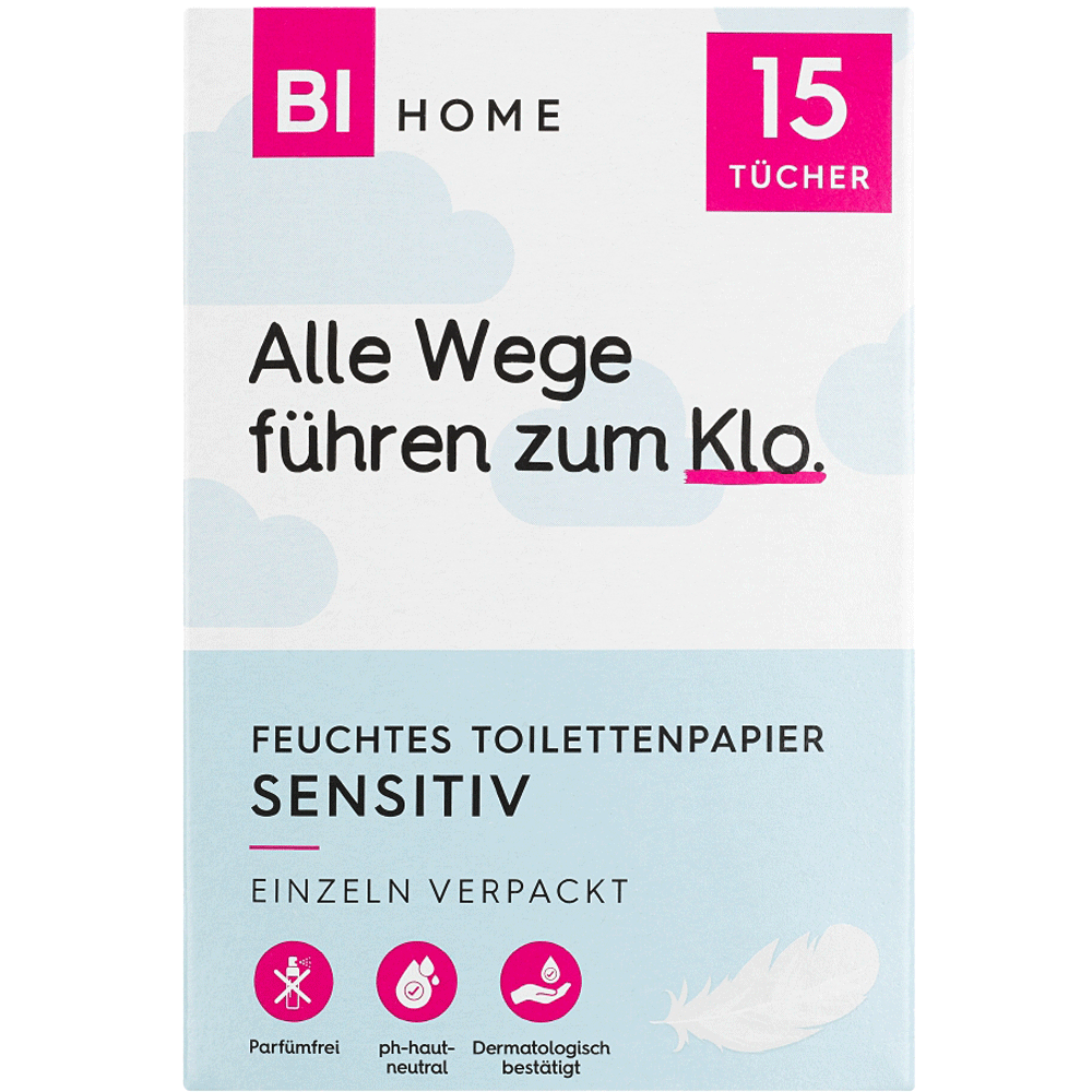 Bild: BI HOME Feuchtes Toilettenpapier Sensitiv To Go 