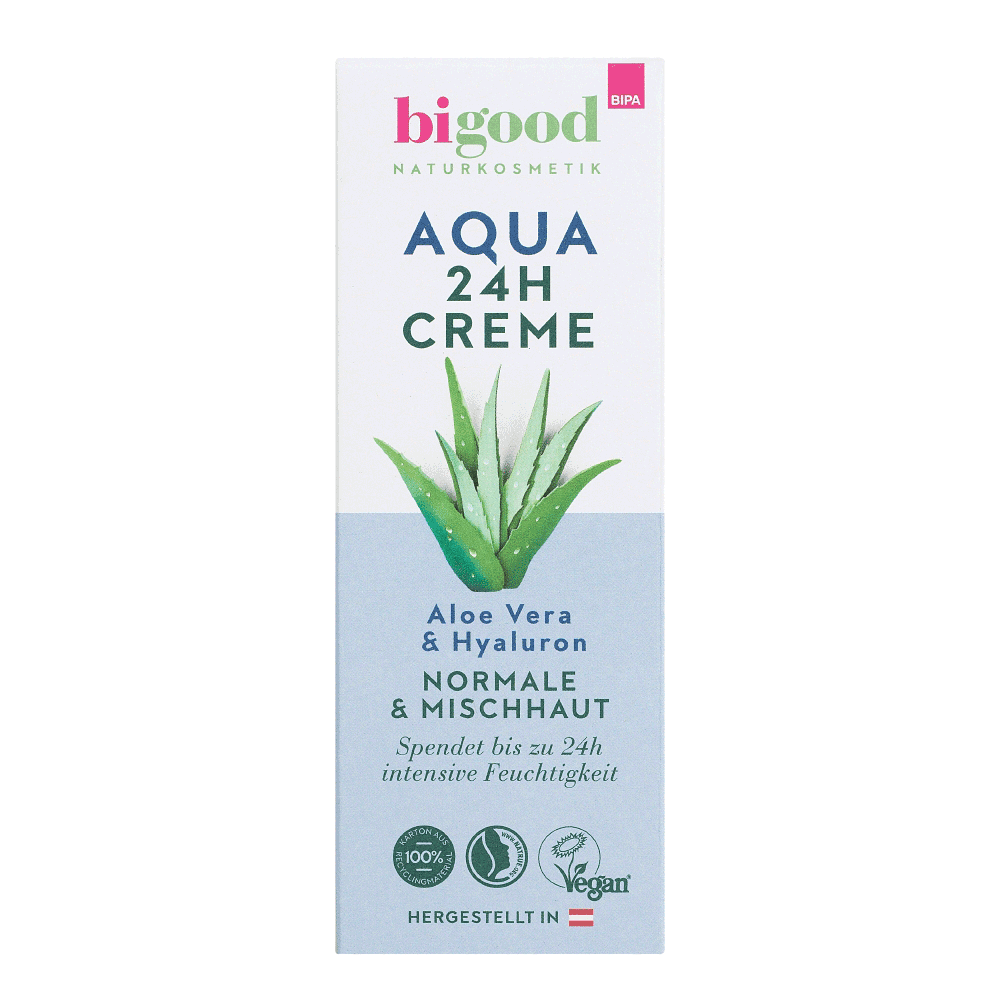 Bild: bi good Aqua 24h Creme Aloe Vera & Hyaluron 