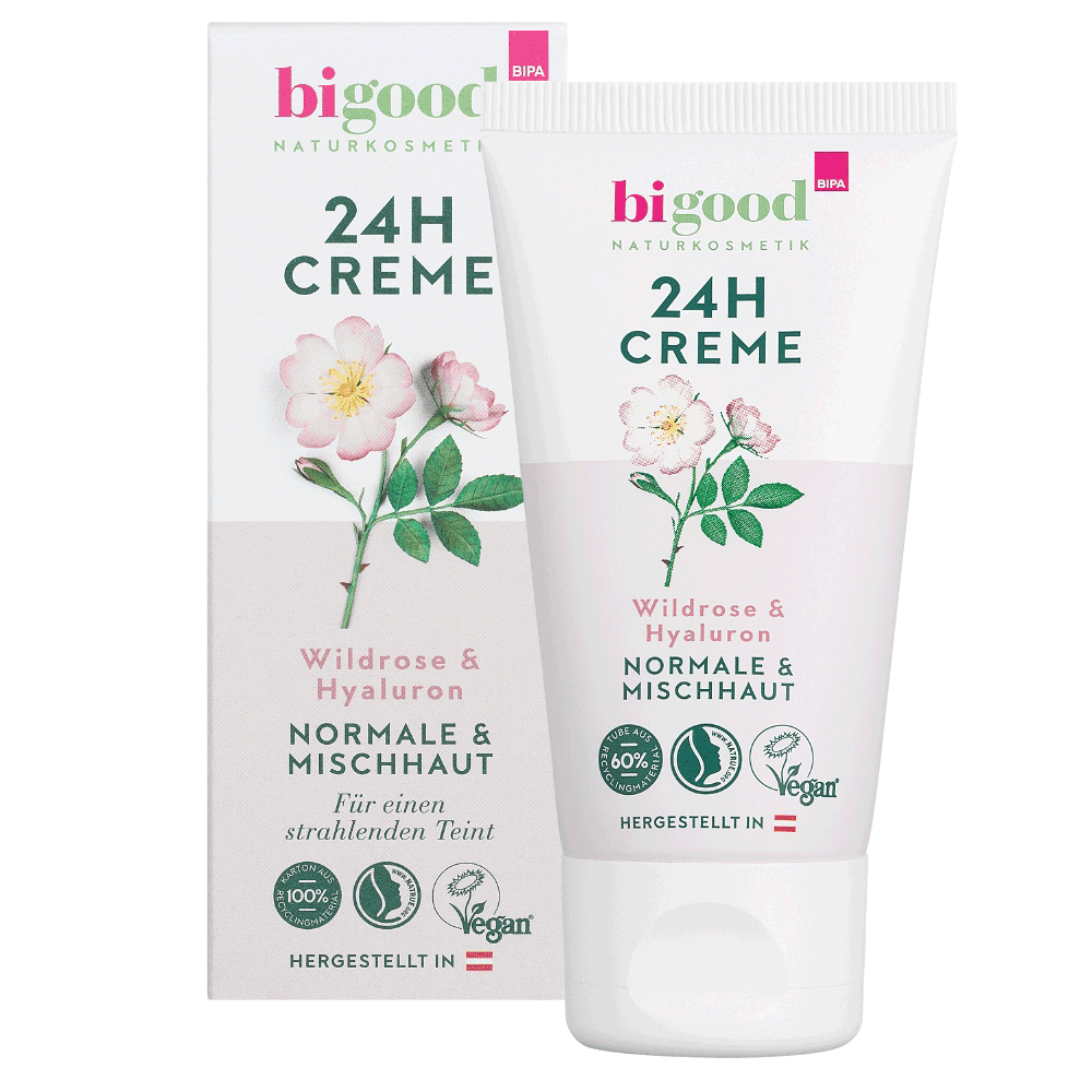 Bild: bi good 24h Creme Wildrose & Hyaluron 