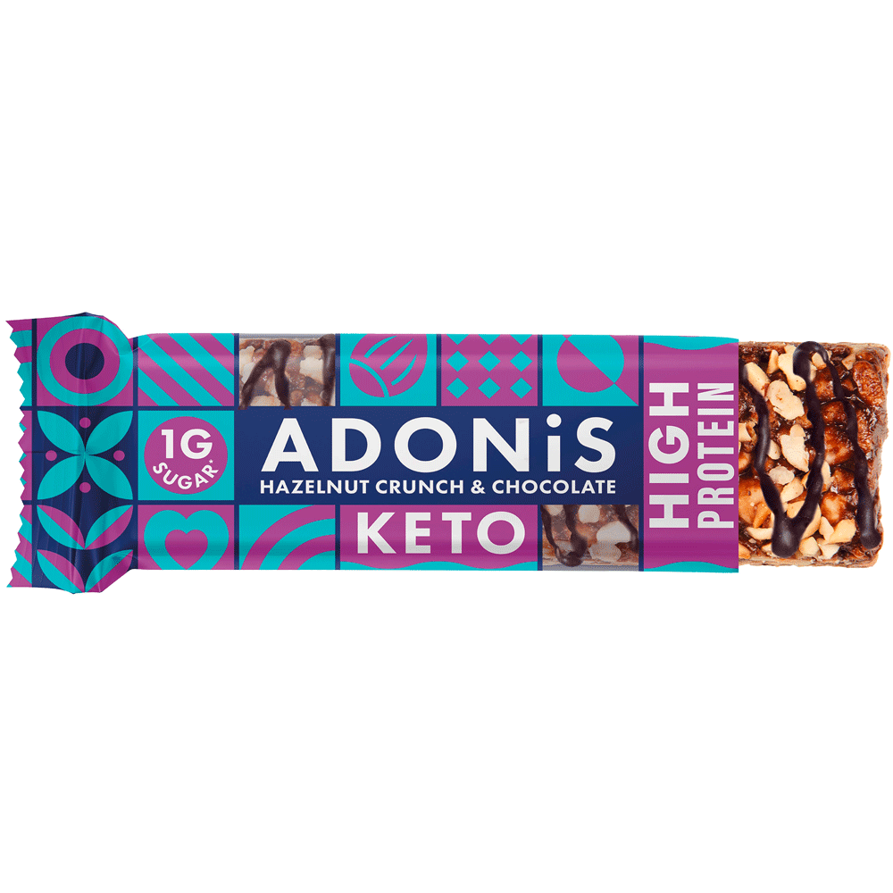 Bild: Adonis Keto Proteinriegel Hazelnut Crunch 