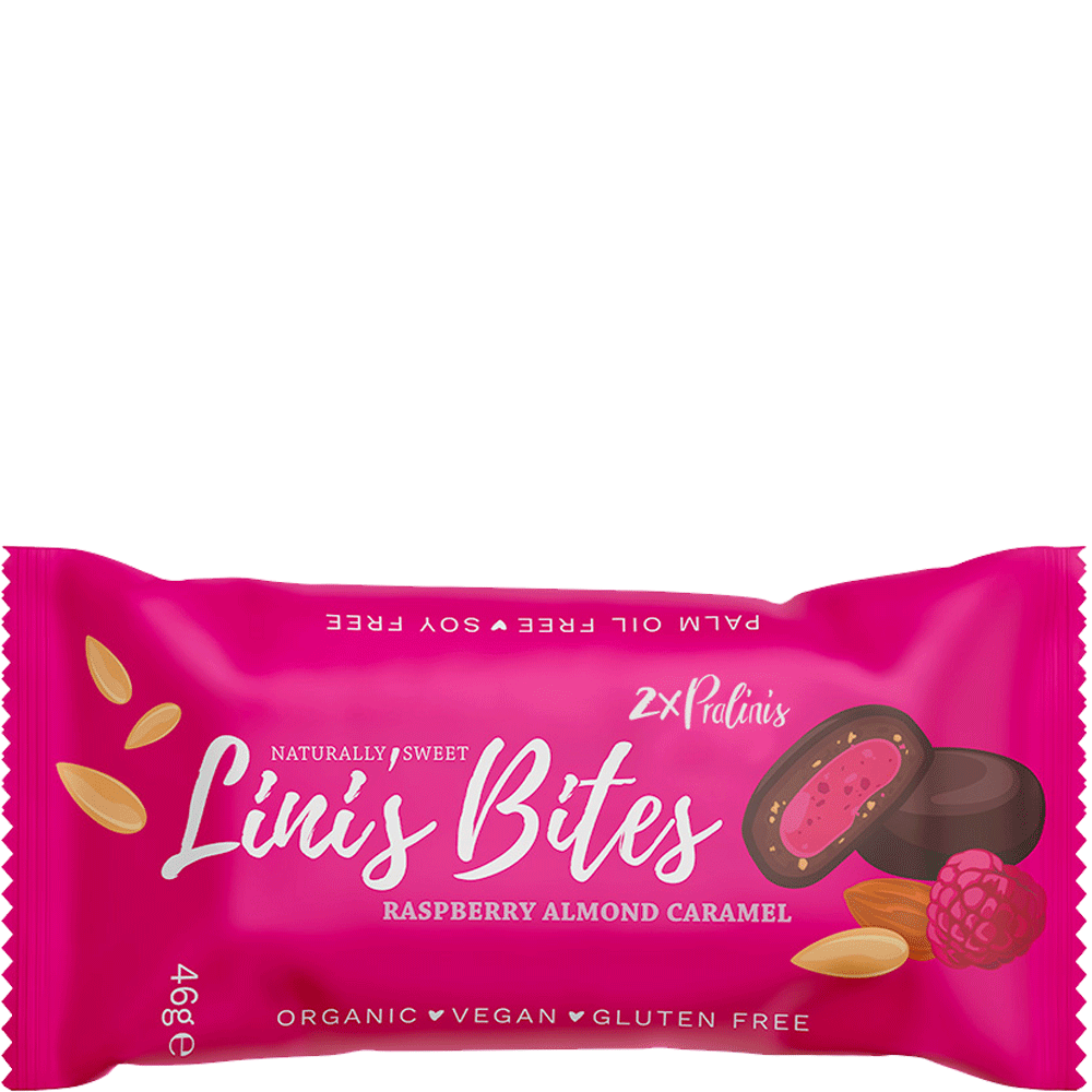 Bild: Linis Bites Pralinis Raspberry Almond 