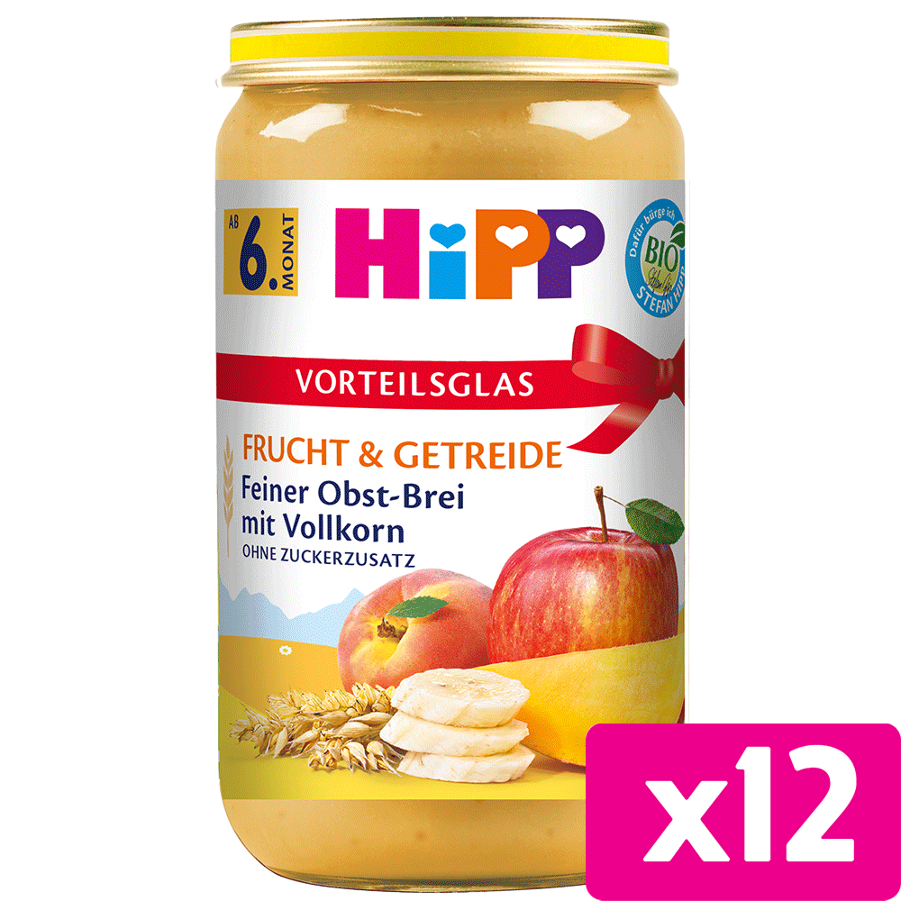 Bild: HiPP Feiner Obst Brei mit Vollkorn 