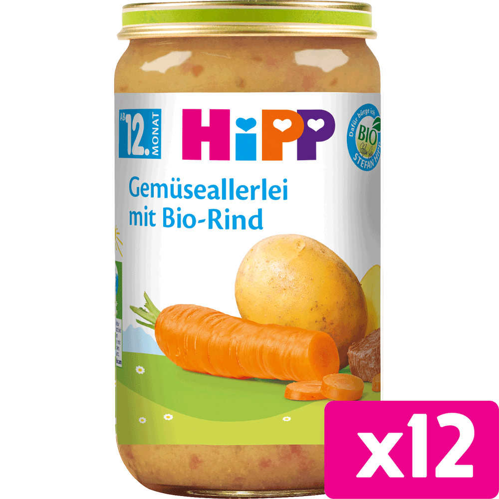 Bild: HiPP Gemüseallerlei mit Bio-Rind 