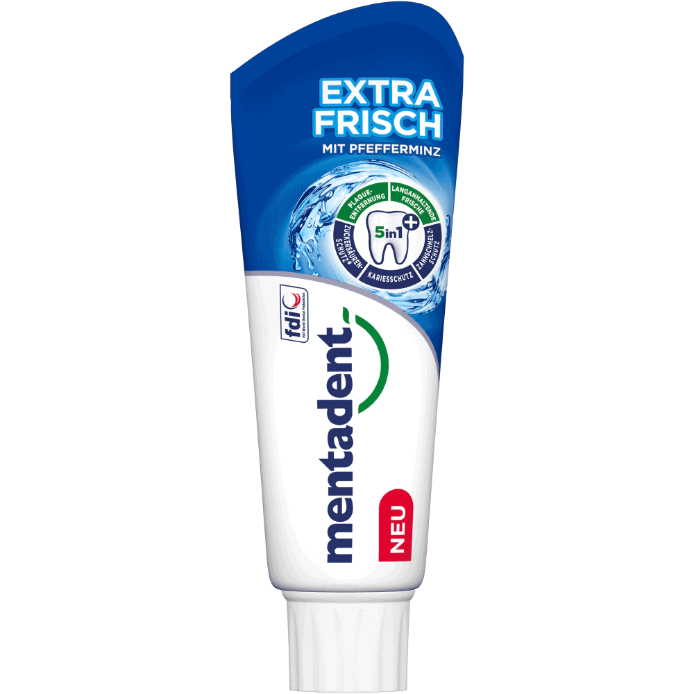 Bild: mentadent Zahncreme Extra Frisch 