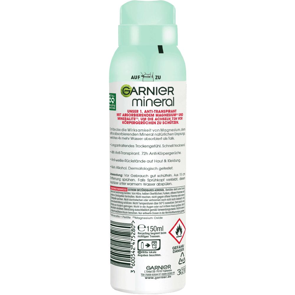 Bild: GARNIER Mineral Magnesium Ultra Dry Deo Spray 