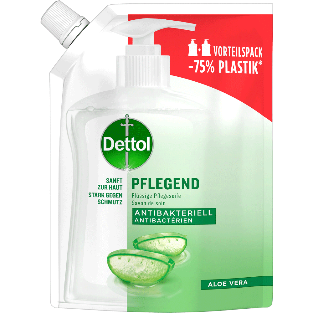 Bild: Dettol Handseife Nachfüllbeutel Aloe Vera 