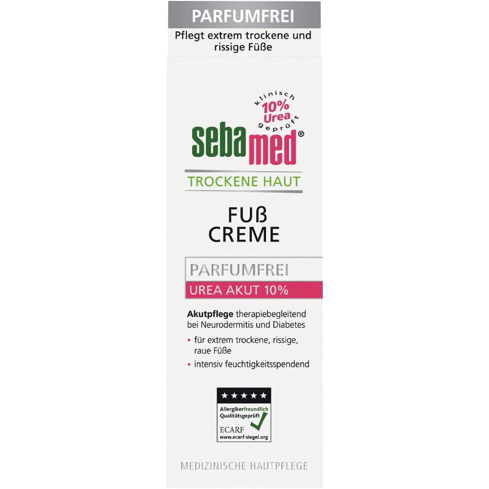 Bild: sebamed Parfumfreie Fußcreme mit Urea für trockene Haut 