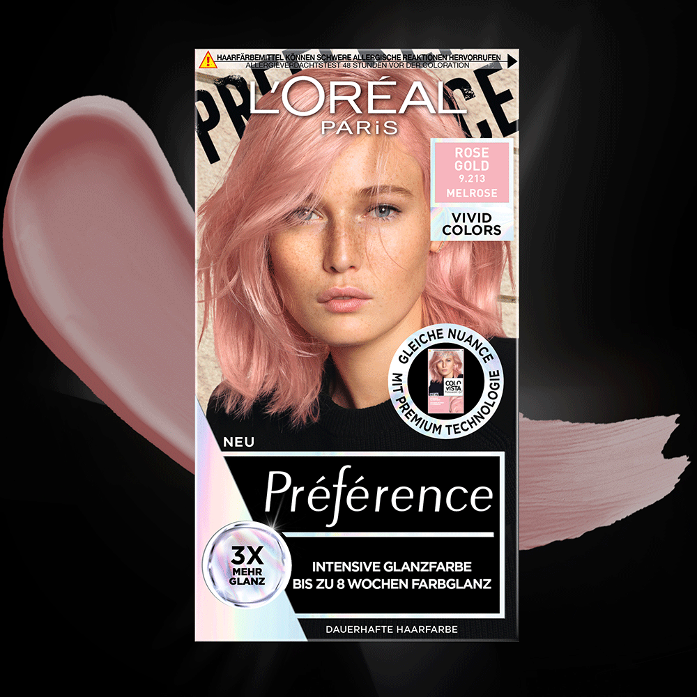 Bild: L'ORÉAL PARIS Préférence Haarfarbe ROSEGOLD