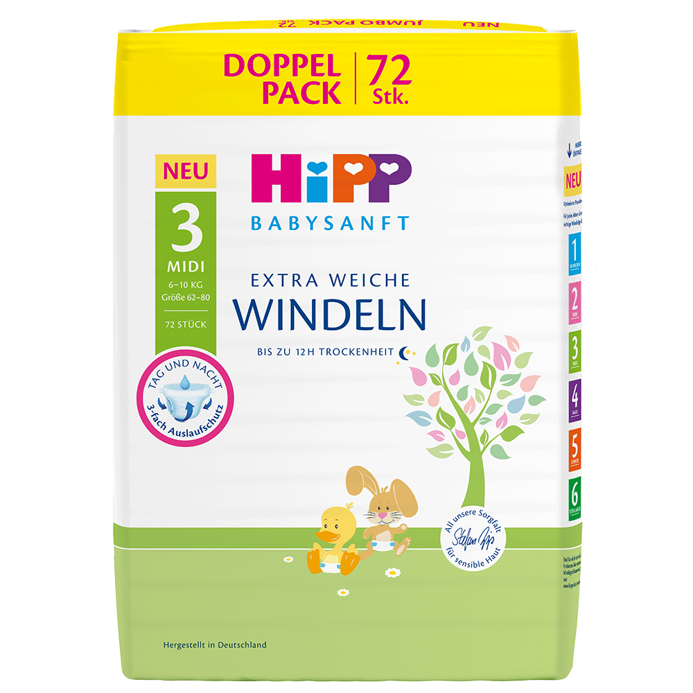 Bild: HiPP Windeln Gr. 3, 6kg - 10kg Doppelpack 