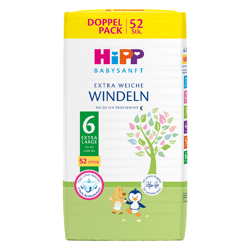 Bild: HiPP Windeln Gr. 6, 13+ kg Doppelpack 