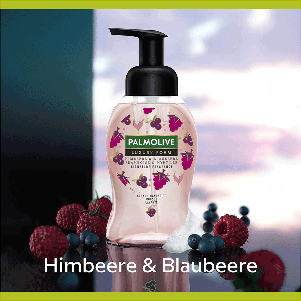 Bild: Palmolive Luxury Foam Schaum-Handseife Himbeere & Blaubeere 