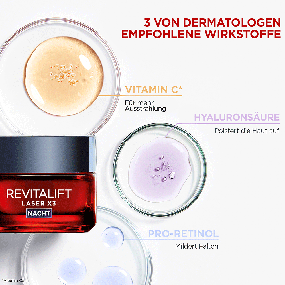 Bild: L'ORÉAL PARIS Revitalift Laser X3 Nachtpflege 