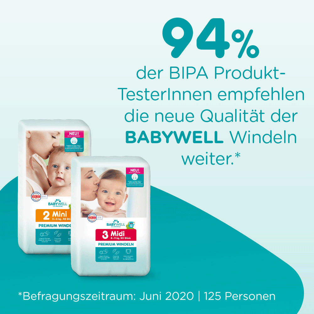 Bild: BABYWELL Premium Windeln Junior Gr. 5, 12kg - 25kg 