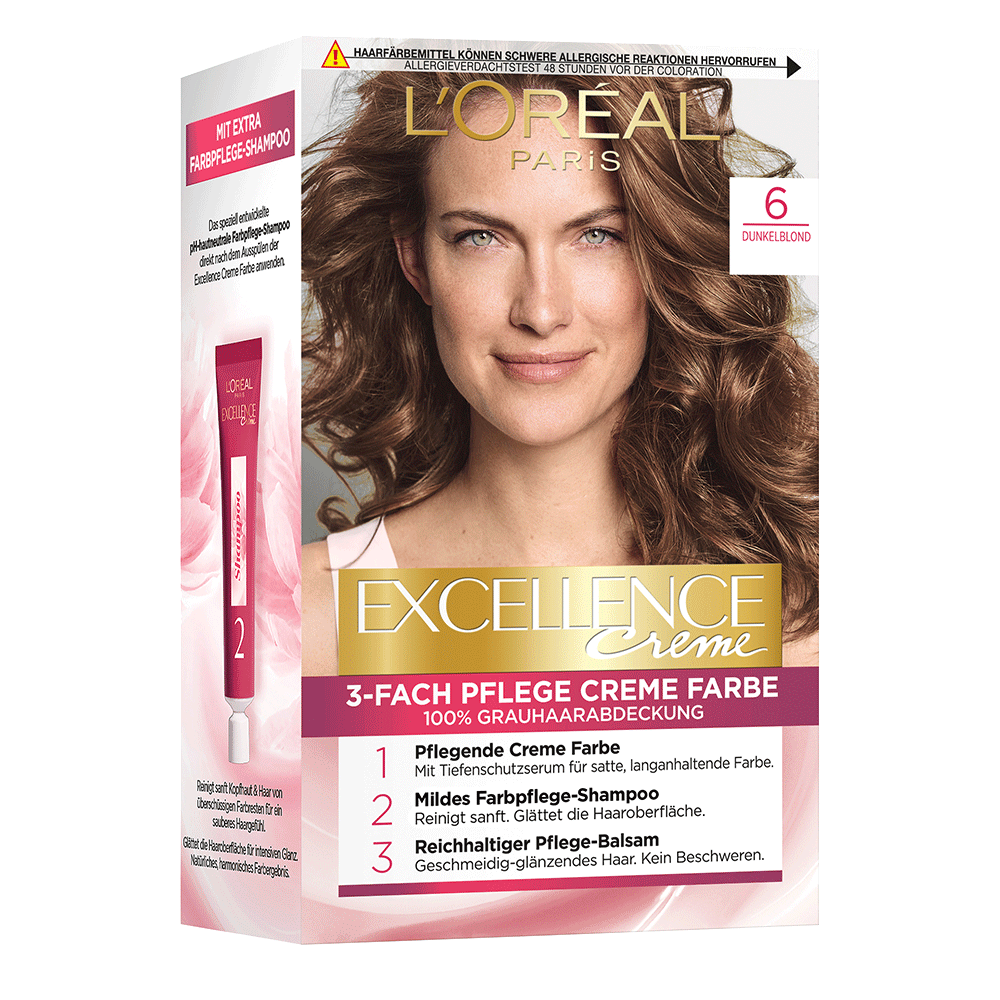 Bild: L'ORÉAL PARIS Excellence Creme-Coloration dunkelblond