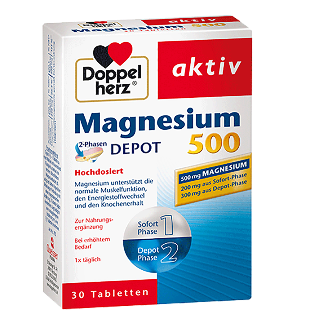 Bild: DOPPELHERZ Magnesium 500 Tabletten 